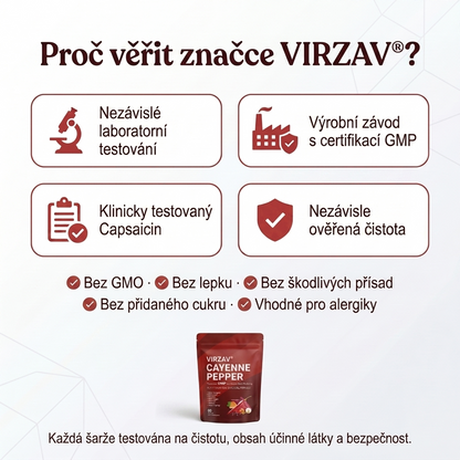 VIRZAV® Capsaicin Power – Cayenne Pepper kapsle